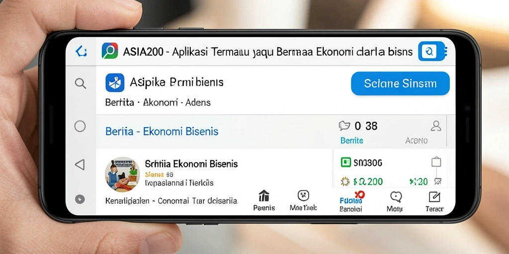 Tampilan antarmuka aplikasi ASIA200 yang informatif dan modern.