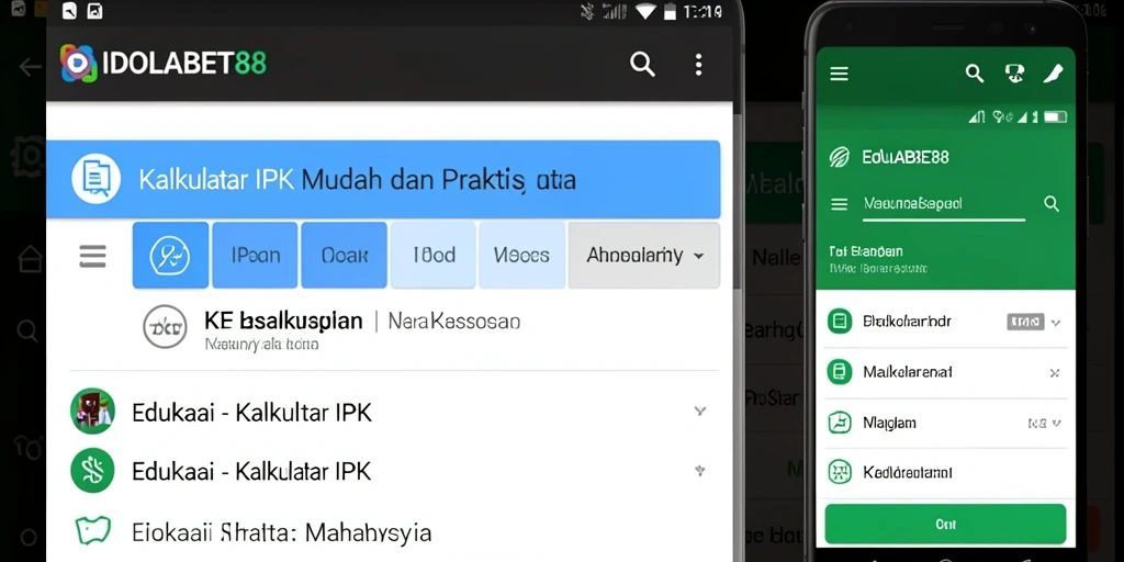 Tampilan antarmuka aplikasi Kalkulator IPK yang user-friendly.