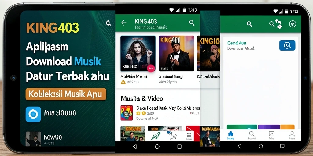 Tampilan antarmuka aplikasi KING403 untuk Download Musik yang menarik dan fungsional.