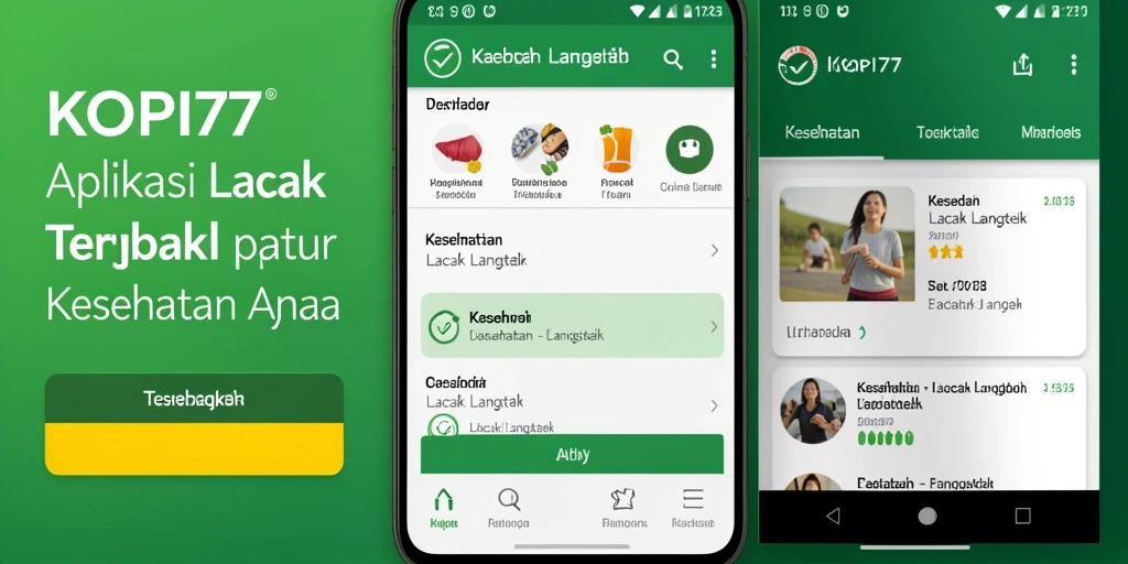 Antarmuka pengguna KOPI77 yang menarik untuk lacak langkah.