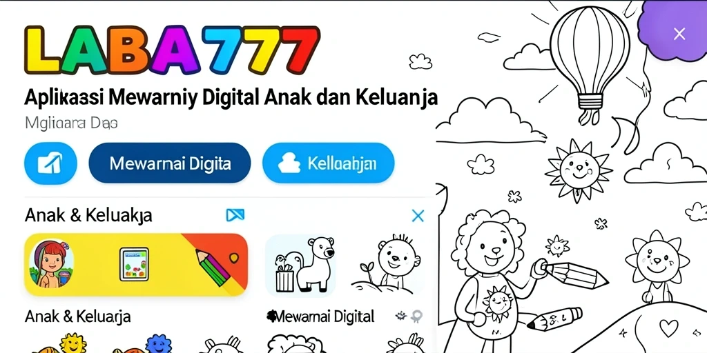Antarmuka aplikasi LABA777 yang interaktif dan menarik untuk mewarnai.