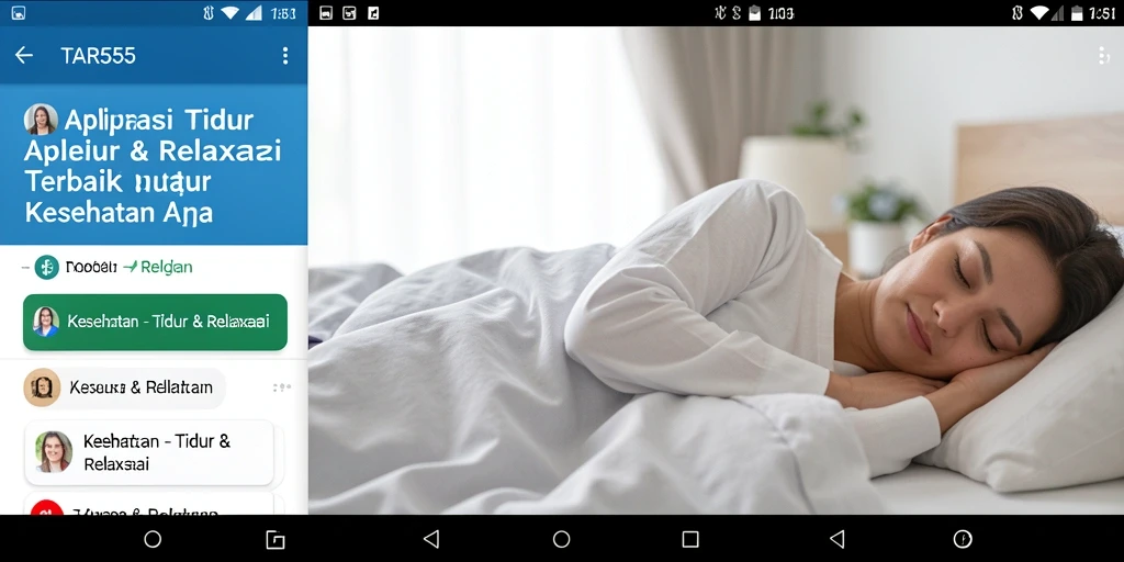 Antarmuka pengguna TAR555 yang nyaman untuk relaksasi dan tidur.