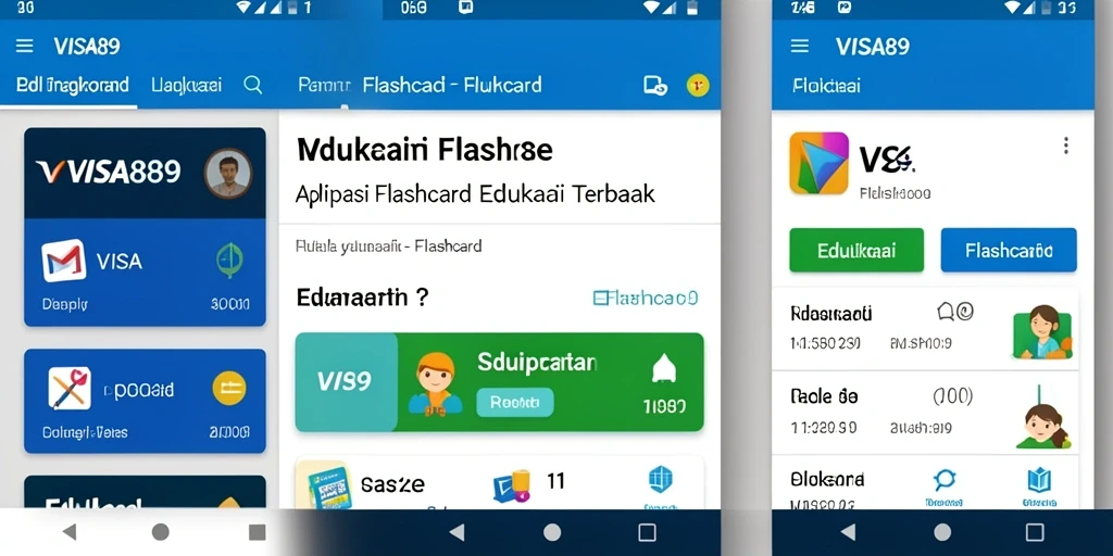 Antarmuka aplikasi FLASHCARD VISA89 yang menarik dan intuitif.